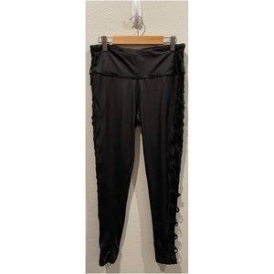 VICTORIA SPORT Black Criss Cross Lace Up Legging